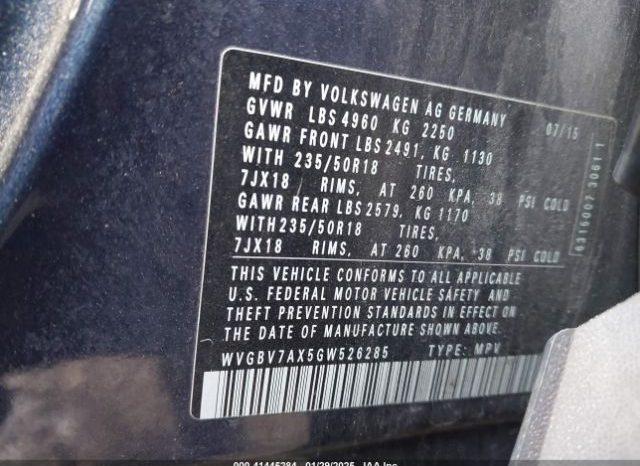 Used 2016 VW Tiguan full