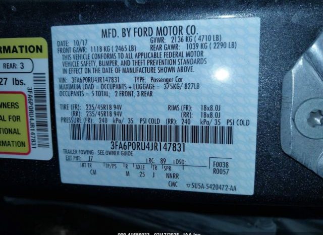Used 2018 Ford Fusion full