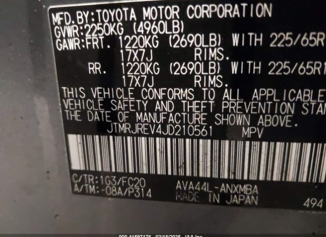 Used 2018 Toyota RAV4 full