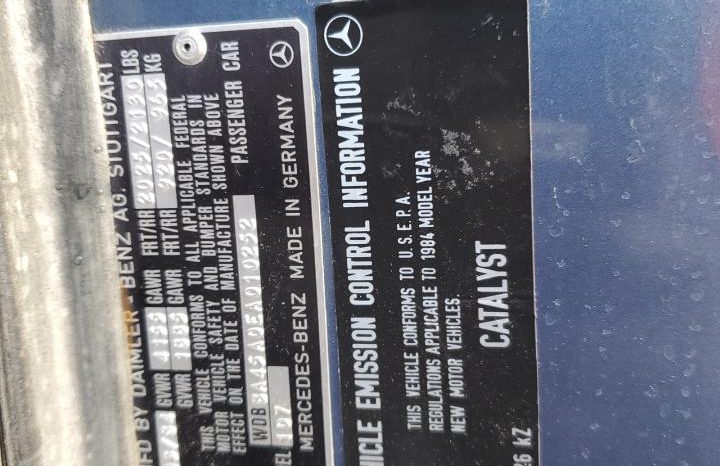 Certified Used 1984 Mercedes SL-Class full